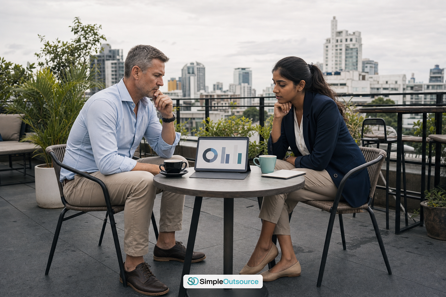 Foreign company founder and HR coordinator weighing whether to handle a Thailand work permit application in-house or through an agency